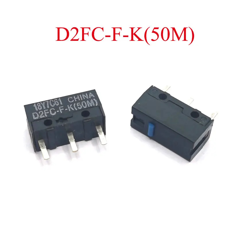 2pcs Mouse Micro Switch Microswitch D2FC-F-K 50m general D2FC-F-7N 10M 20M 50 millions time lifetime