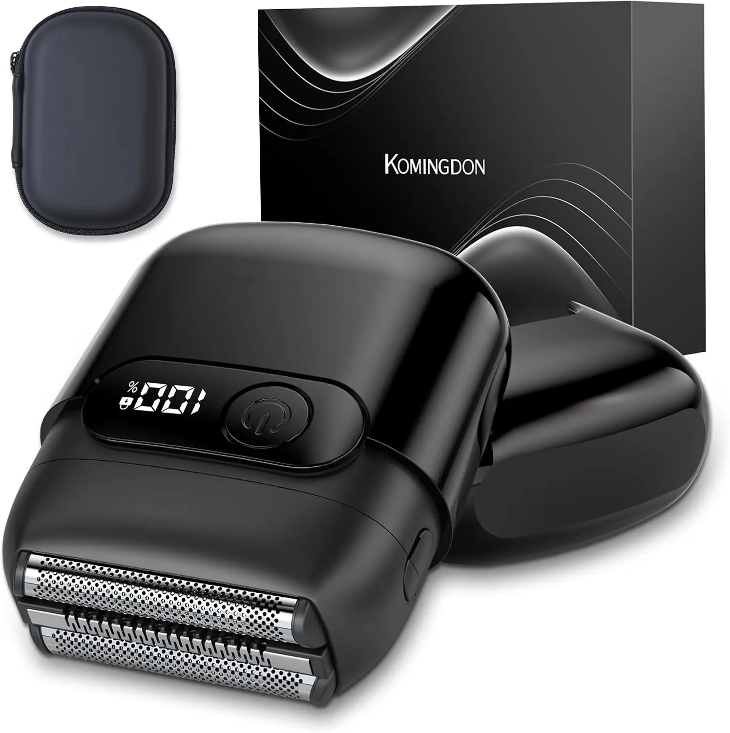 

Electric Foil Shaver for Men, 3 Floating Blades, IPX7 Waterproof, Wet Dry Use, USB-C Charging, Portable with Storage Bag