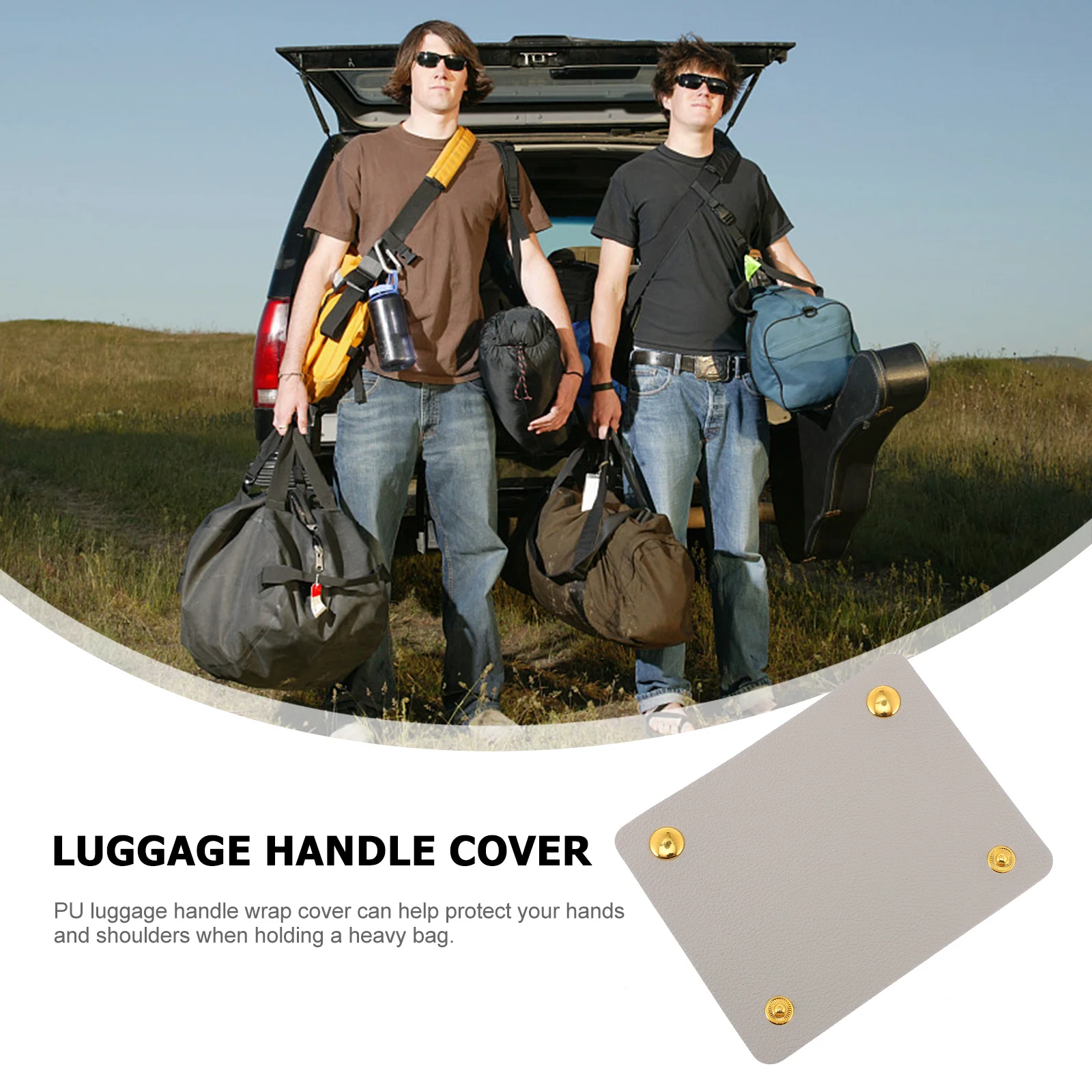 

PU Luggage Cover bag Case Protector Anti Squeeze Glove Style Wrap Design Easy Use Labor Saving H Shoulder Pressure Relief