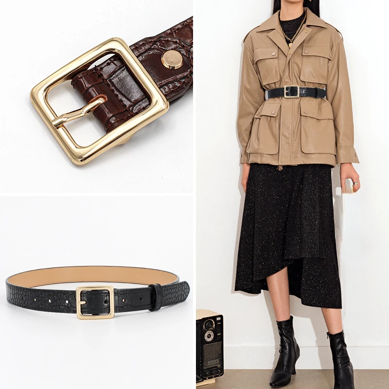 

Alligator Needle Buckle Women Belt Fashion All-match High Quality Dress Girdle Female 2024 New Waistband Lady Casual Waistband