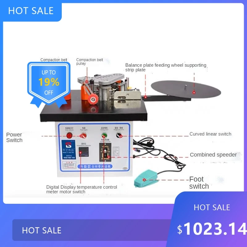 

0729New Mini manual wood pvc edge banding machine with cutting pvc edge banding machine itself and excellent speed
