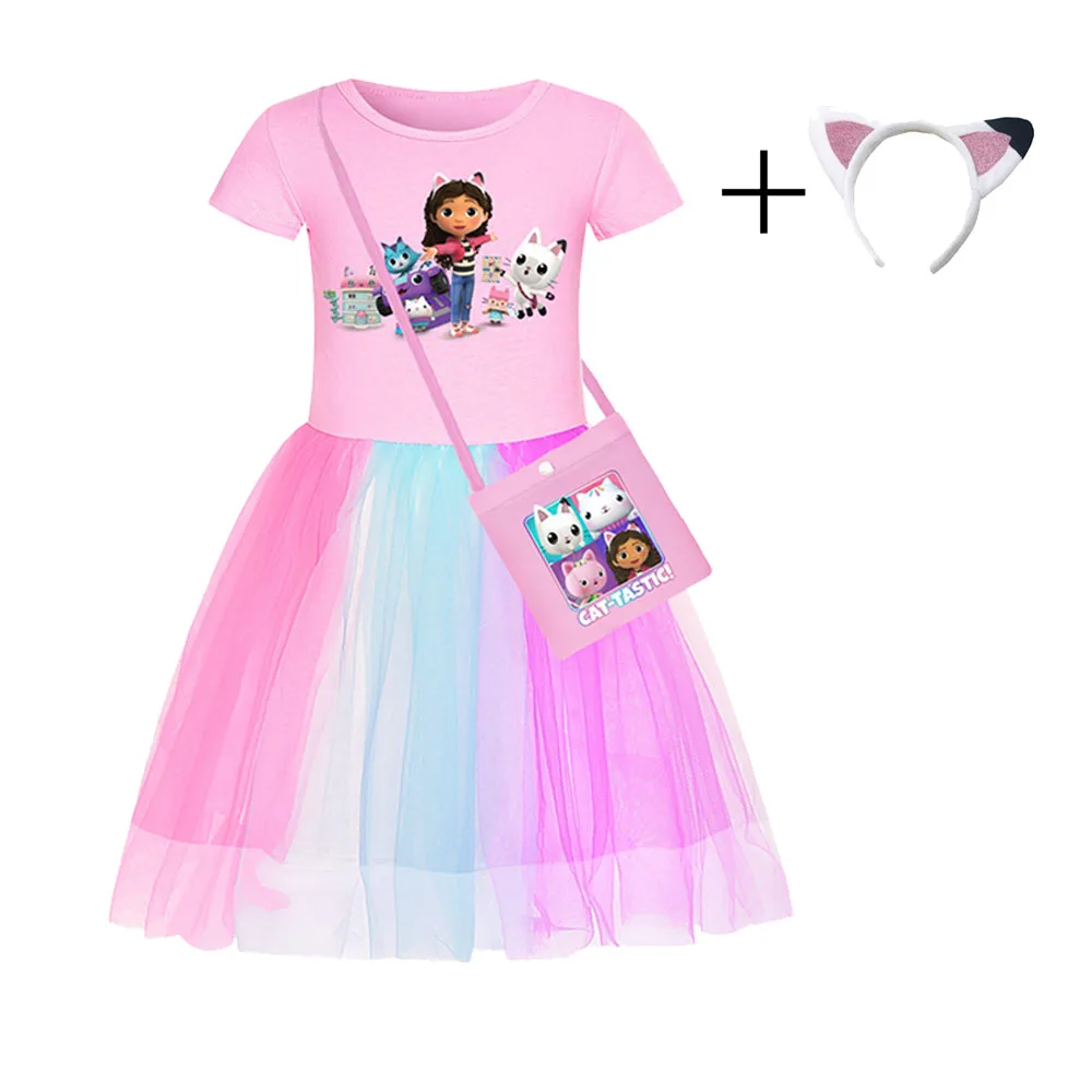 Kids Gabby’s Dollhouse Cosplay Dress Anime Gabby’s Dollhouse Cats Roleplay Girls Costume Halloween Party Fashion Child Clothes