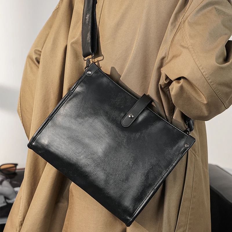 

Мужская модная сумка через плечо в стиле ретро, новинка 2025 года, японская сумка через плечо Sle, маленький размер, повседневная деловая сумка OL