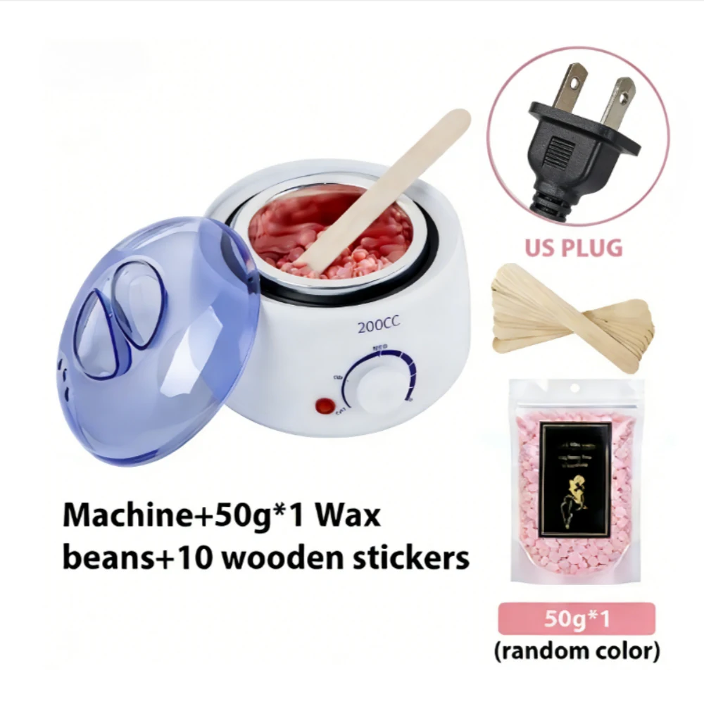 200CC Wax Heater Warmer Ontharing Machine Voor Hand Voet Body Spa Epilator Paraffine Pot + Wax Bonen + wood Sticks