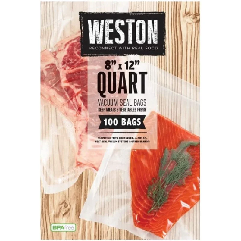 أكياس سد الفراغات، طبقتان بسمك 3 مم، NutriFresh، FoodSaver وغيرها من أنظمة الختم الحراري، إعداد الوجبات وفيديو الصوص، خالية من مادة BPA،