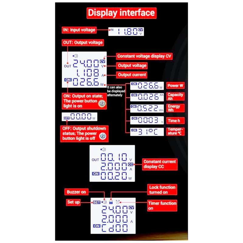 F-T atualizado DC Buck-Boost Converter CNC Tensão Ajustável Fonte de Alimentação Estabilizada DIY Módulo de Carregamento de Tensão Constante 1 PCS B