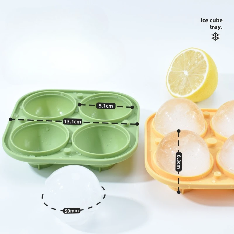 

1pc Large Silicone Ice Cube Trays - Easy-Release, No Leakage, Perfect for Whiskey, Cocktails, Juice, and Parties