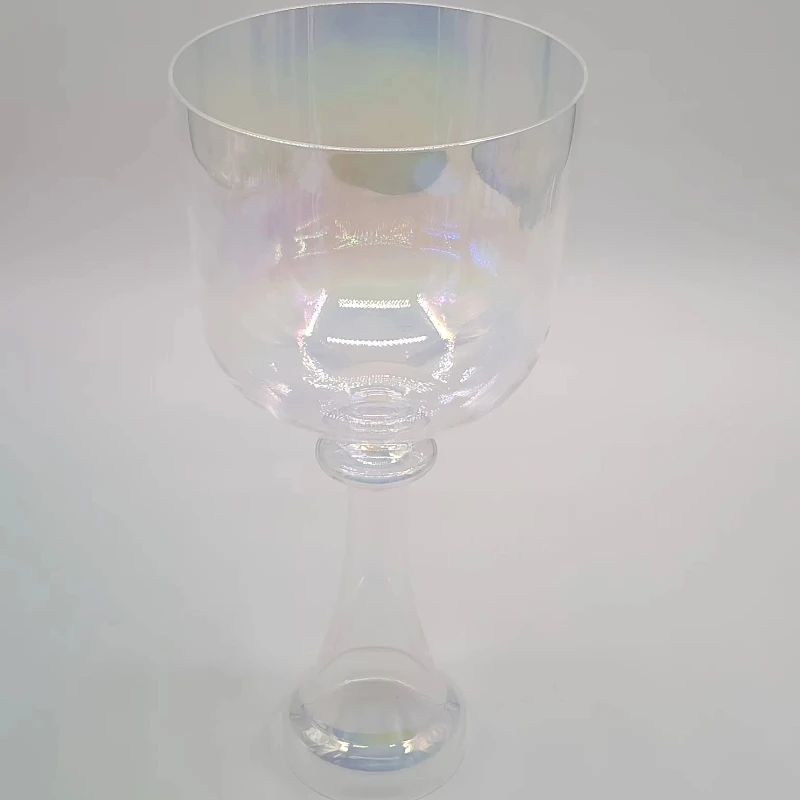 Cosmic Light Quartz Crystal Singing Holy Grail Bowl Factory Wholesale Healing Sound Bath Crystal Chalice