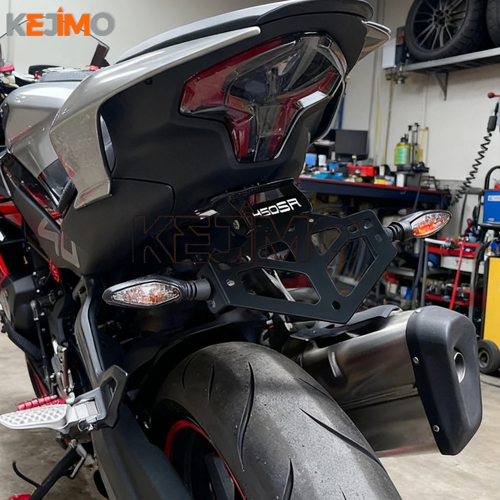 FOR CFMOTO 250SR 300SR 450SR 450 SR SS NK 450NK 450 SRS 2023 2024 License Plate Holder LED Turn Signal Lights Tail Tidy Fender