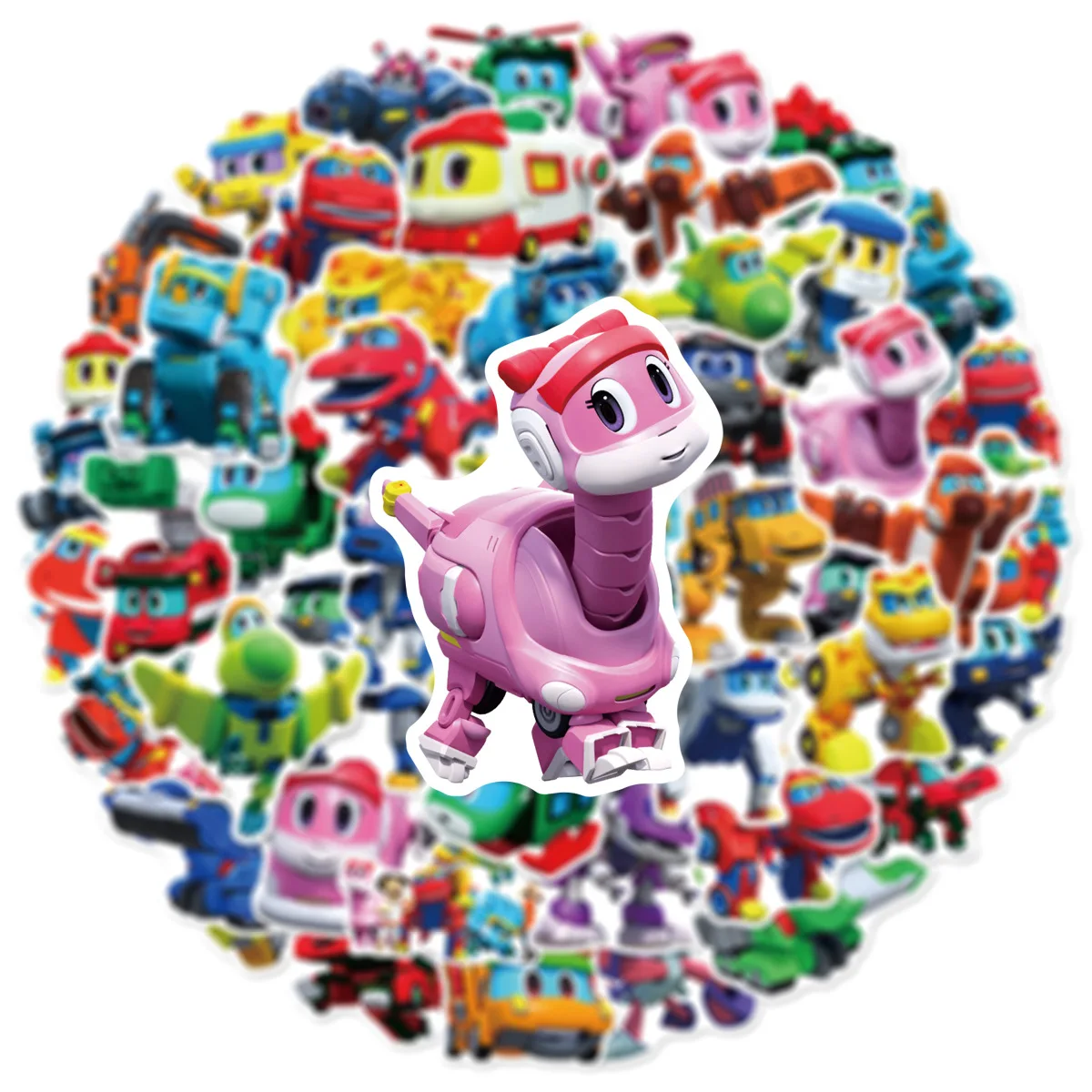 

50PCS Cartoon Animation GOGO DINO Graffiti Stickers Cute Funny Creative Decoration Stationery Box Water Cup Guitar Decal Toy