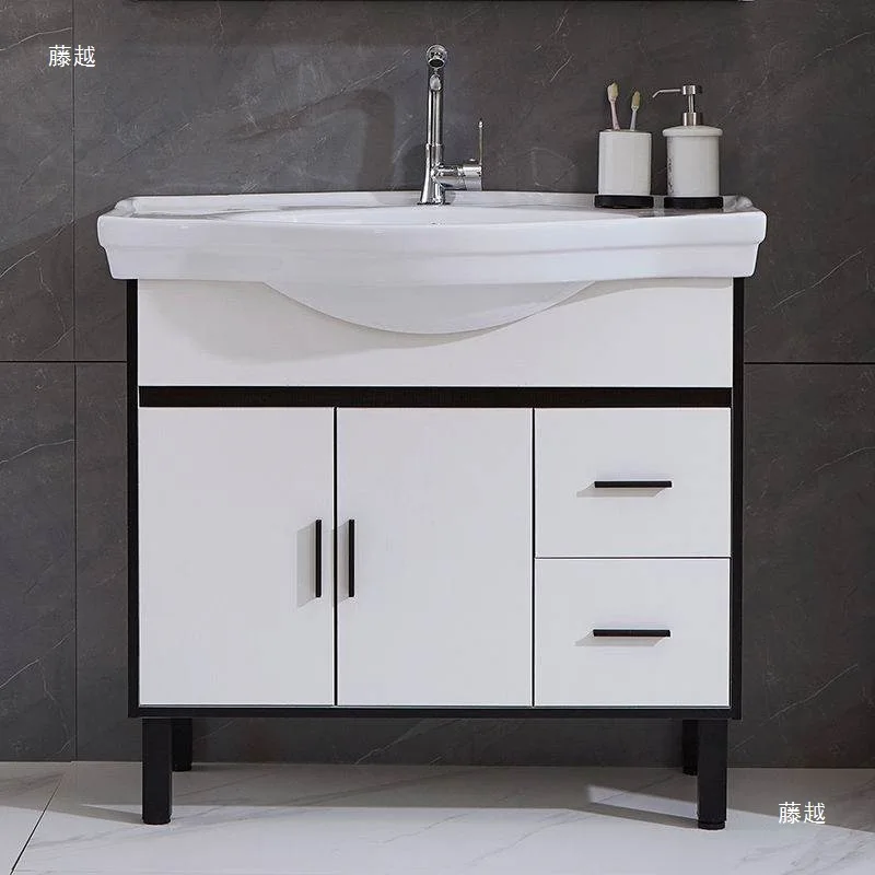 

Room cabinet, small apartment, washbasin cabinet, combination of floor-to-ceiling solid wood hand washing, simple bathroom, wash