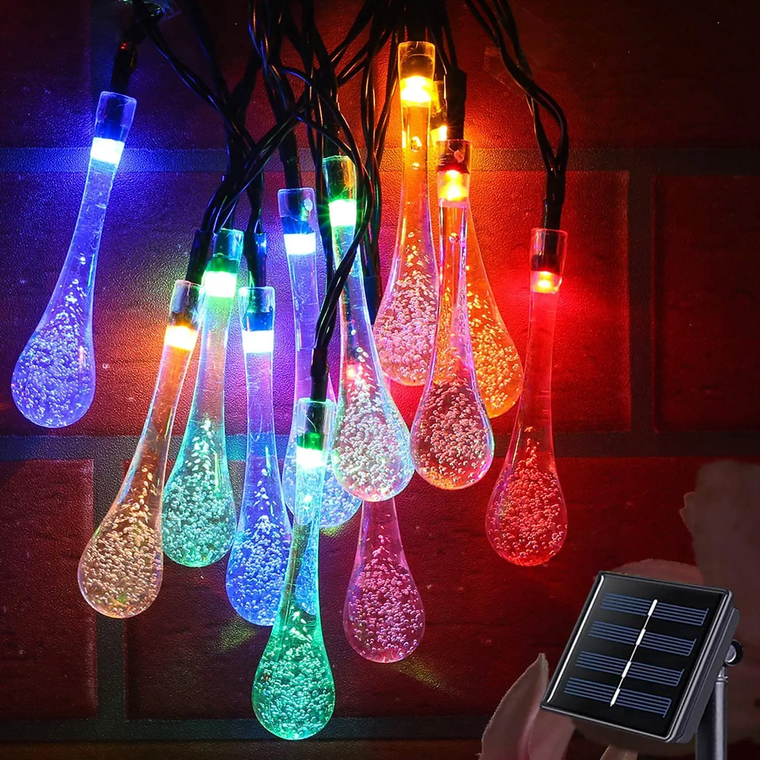 Outdoor Solar Guirlande Led Waterdruppels String Licht Voor Zomer Huis En Tuin Patio Decoratie Kerst Bruiloft Nieuwe Jaar 5M/7M