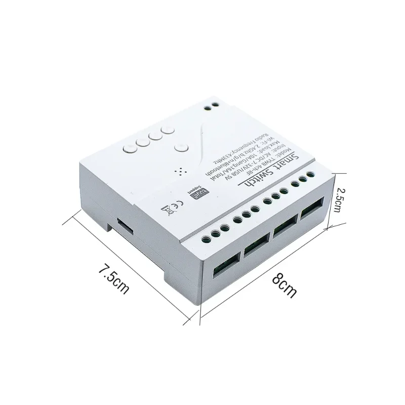 

Smart Wifi Motor Switch Module 85-250V RF 433 Radio Remote Control 4 Channels Inching Relay for Alexa Google Home