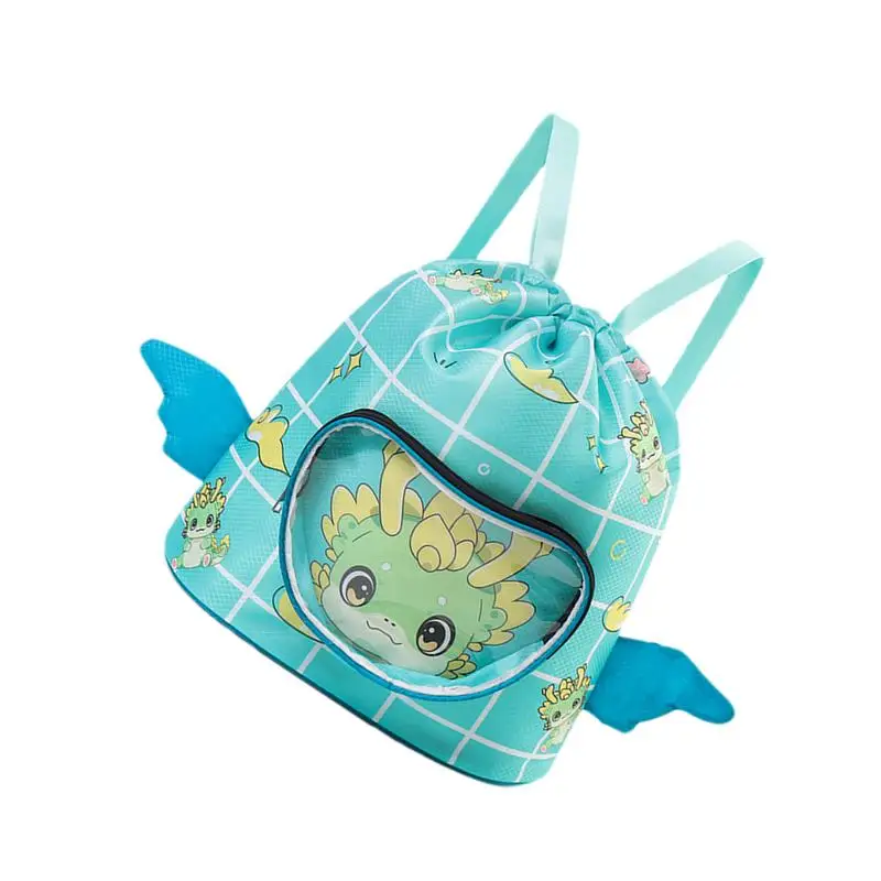 Swim Bags For Swimmers Kids Gym Bag With Shoes Compartment Cute Cartoon Swim Backpack With Wet Dry Pocket And Water Bottle