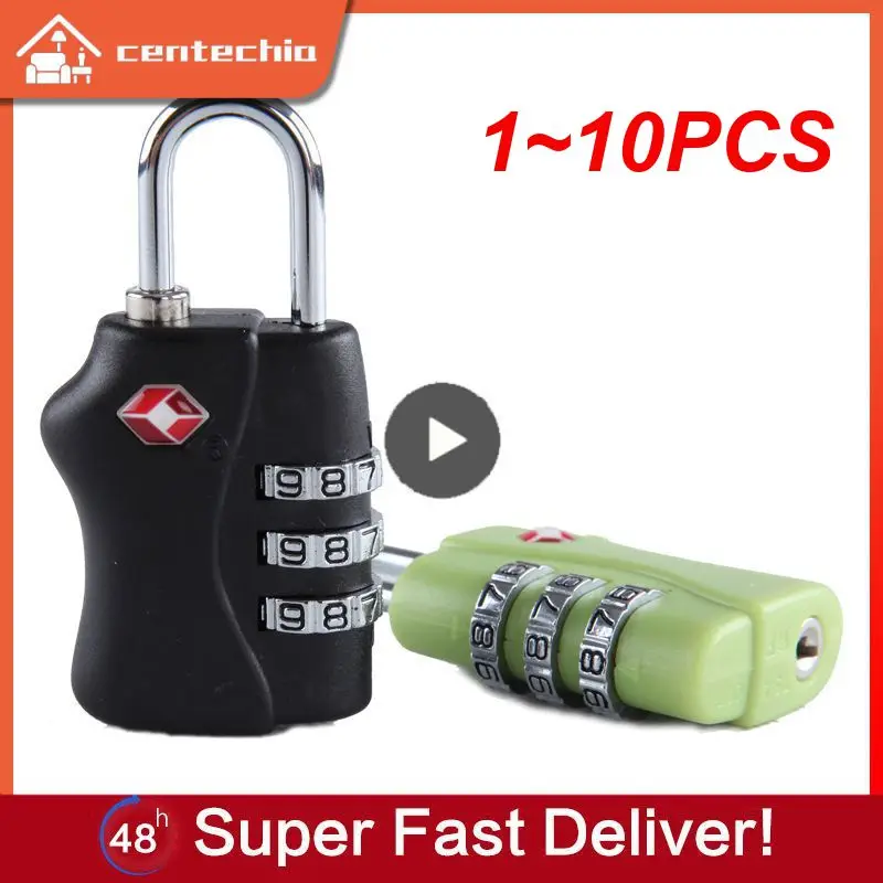 1~10PCS Hot TSA Customs Code Lock 4 Dial Digit Password Lock Combination Suitcase Luggage Metal Code Password Locks Padlock