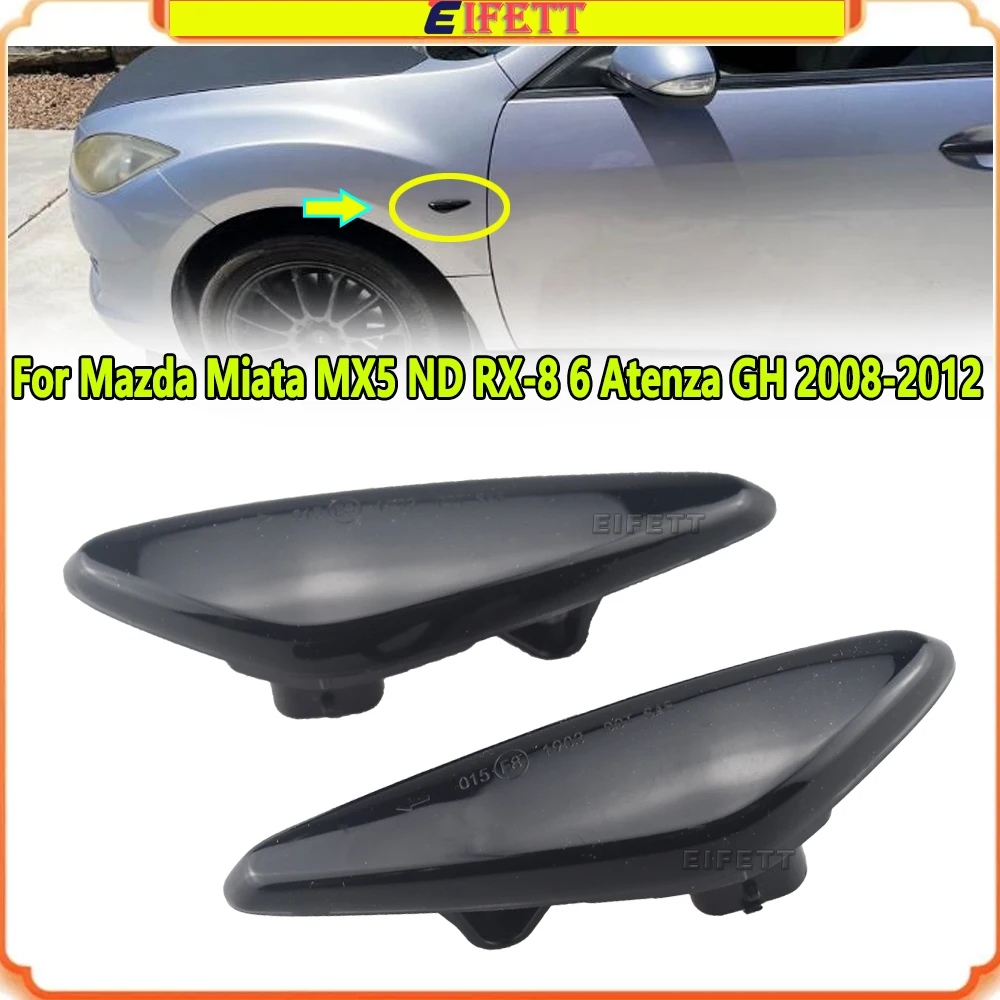Car LED Fender Dynamic Turn Signal Marker Light Parts For Mazda MX-5 Fiat 124 Spider 2016-2020 Atenza GH 5 Premacy Spider