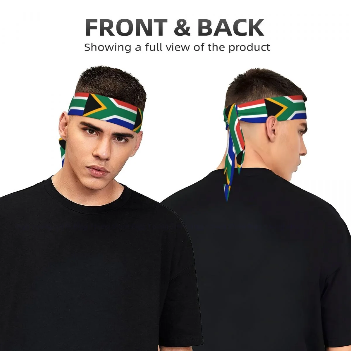 

Tie Headbands South Africa Flag Sports Head Band Athletic Sweatband Bandana Sweat Wicking