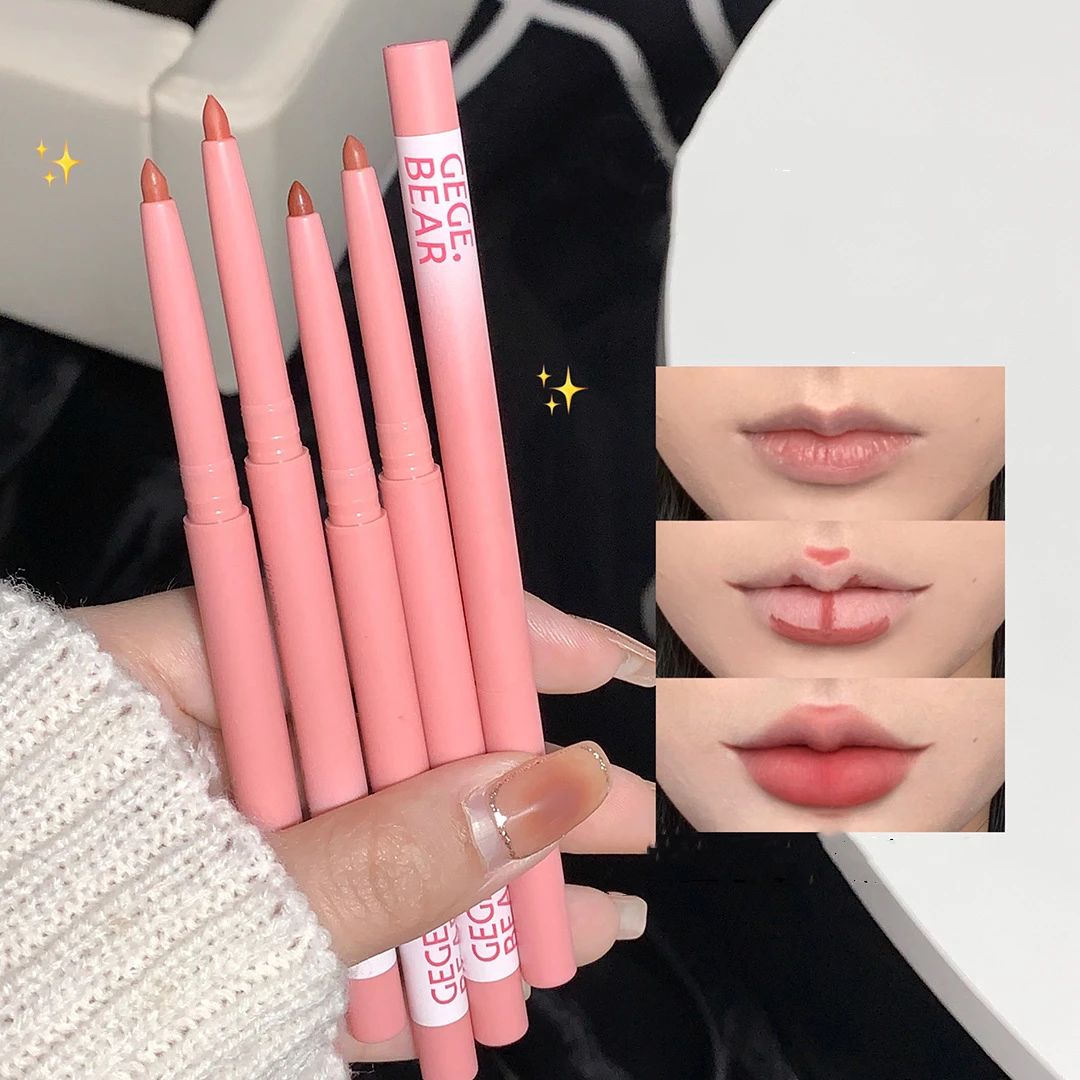 Matte ลิปสติกปากกายาวนานสีกันน้ํา Lady Charming Lip Liner Contour แต่งหน้า Smooth Soft Velvet ลิปสติกเครื่องสําอางค์