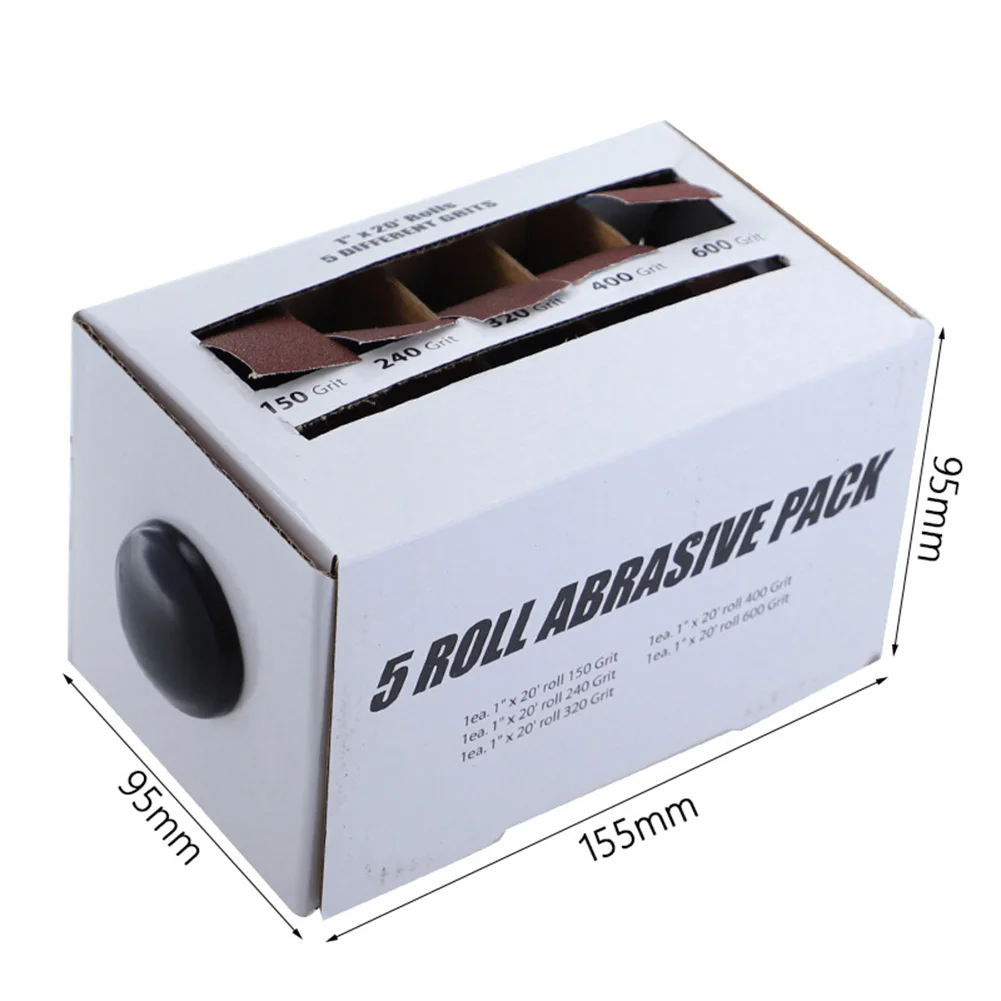5 pezzi rotolo di panno smeriglio nastro abrasivo nastro abrasivo levigatura a secco strumenti di lucidatura nastro abrasivo rimovibile estraibile strumenti di levigatura