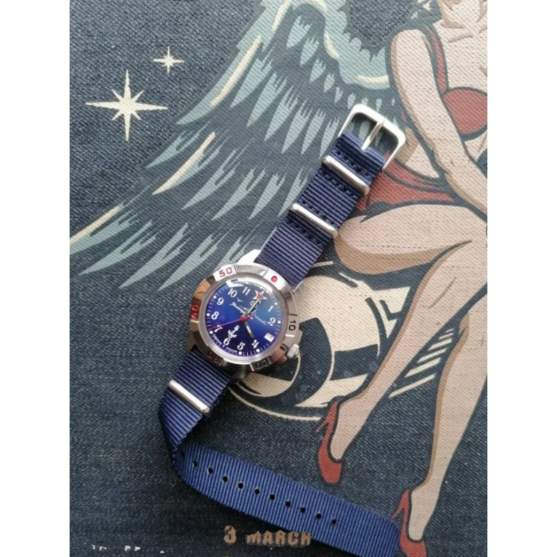 ساعة عسكرية بحرية الغواصة أسطول قائد ميكانيكية للرجال ساعة رياضية مقاومة للماء مضيئة