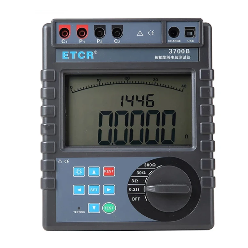 ETCR3700 Intelligent Equipotential Tester DC Low Resistance Tester Microohmmeter