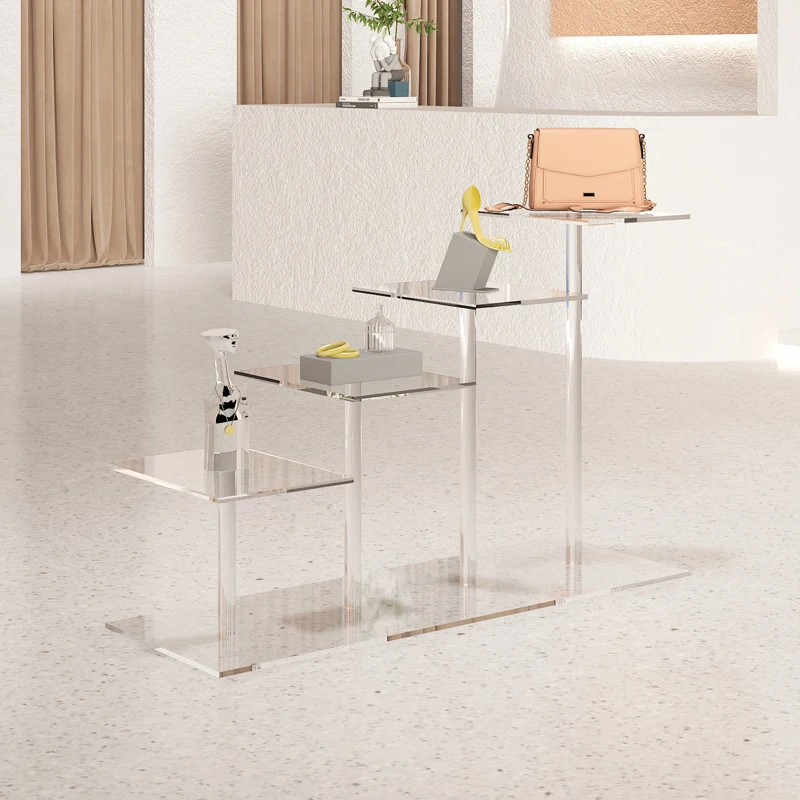 

Clothing store Nakajima Tai Flowing Water Tai Creative Acrylic Transparent Display Table Shoes and Bags