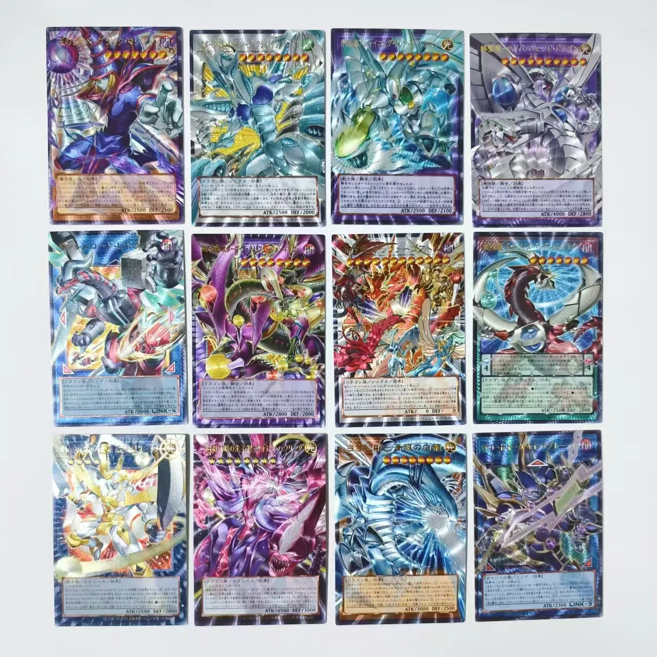 Yu-Gi-Oh! Feito à Mão e Personalizado Cartas de Coleção Blue Eyes Solid Dragon, Flash Brilhante, Ygo Cyber Dragon, Dark Magician, Cartas de Anime, Brinquedos de Presente
