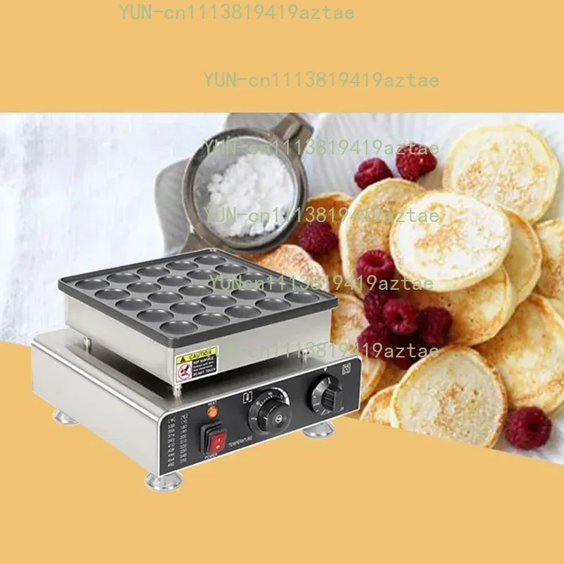 Commercial Pancake Machine 25 Holes Dutch Poffertjes Grill Mini Pancake Maker Non-stick 900W Dorayaki Griller