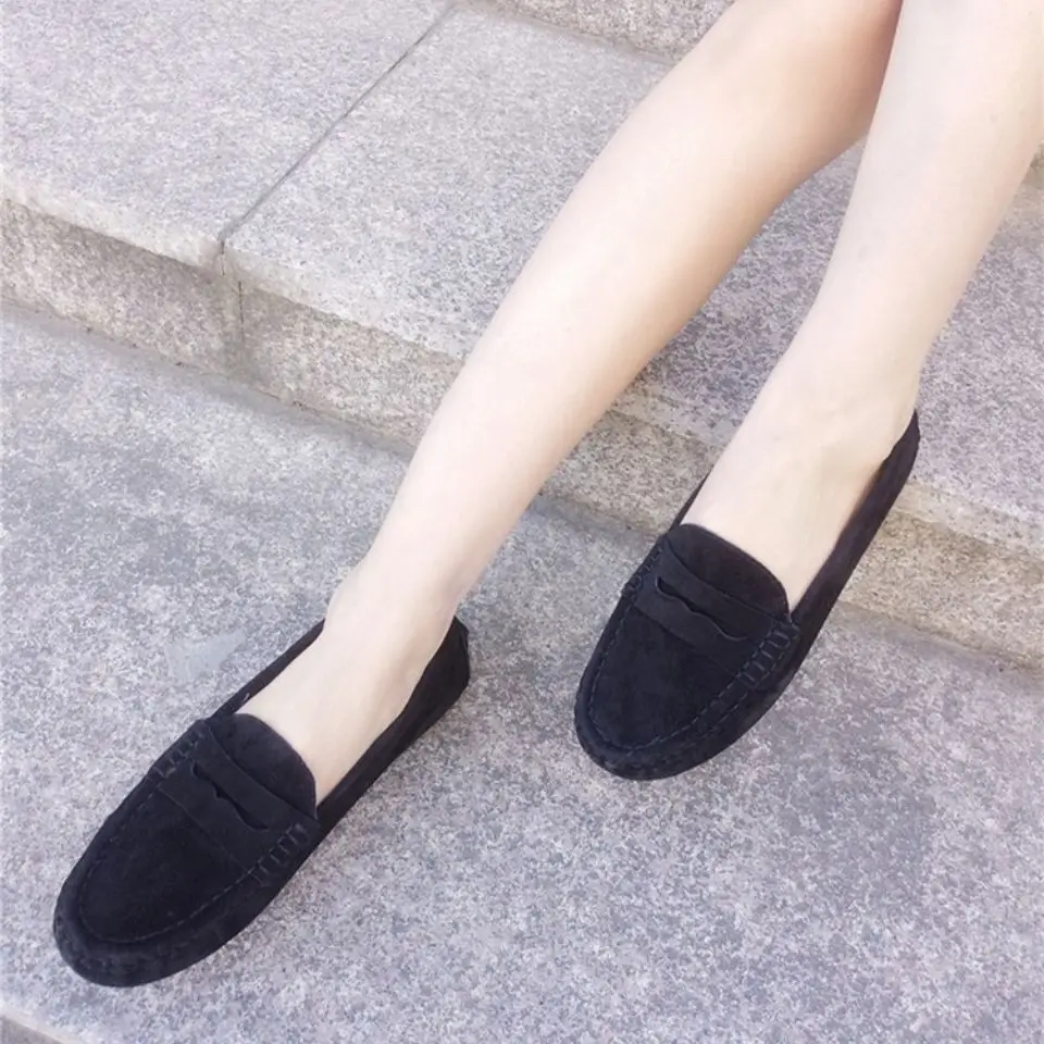 In 2022, Chinese Brand High-Quality Women Shoes Real Enuine Leather Loafers Shoes And Fashionable And Comfortable Shoes