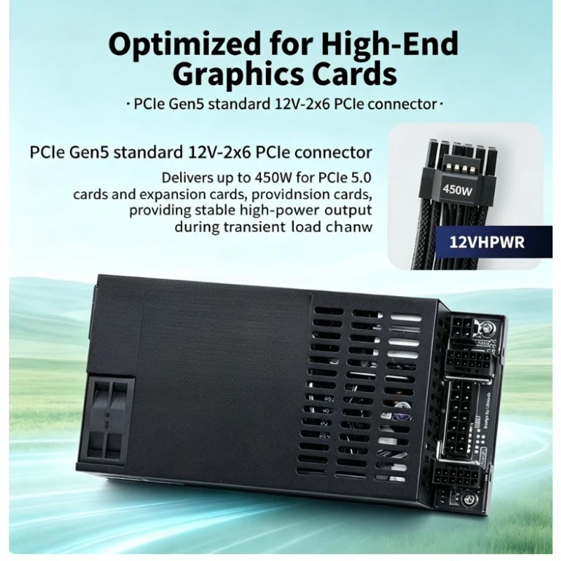 300-600W Fully Modular Flex ATX 1U PSU, New Enhance 7660L Modded Power Source Compatible with DIY ITX NAS Mini Computer Case