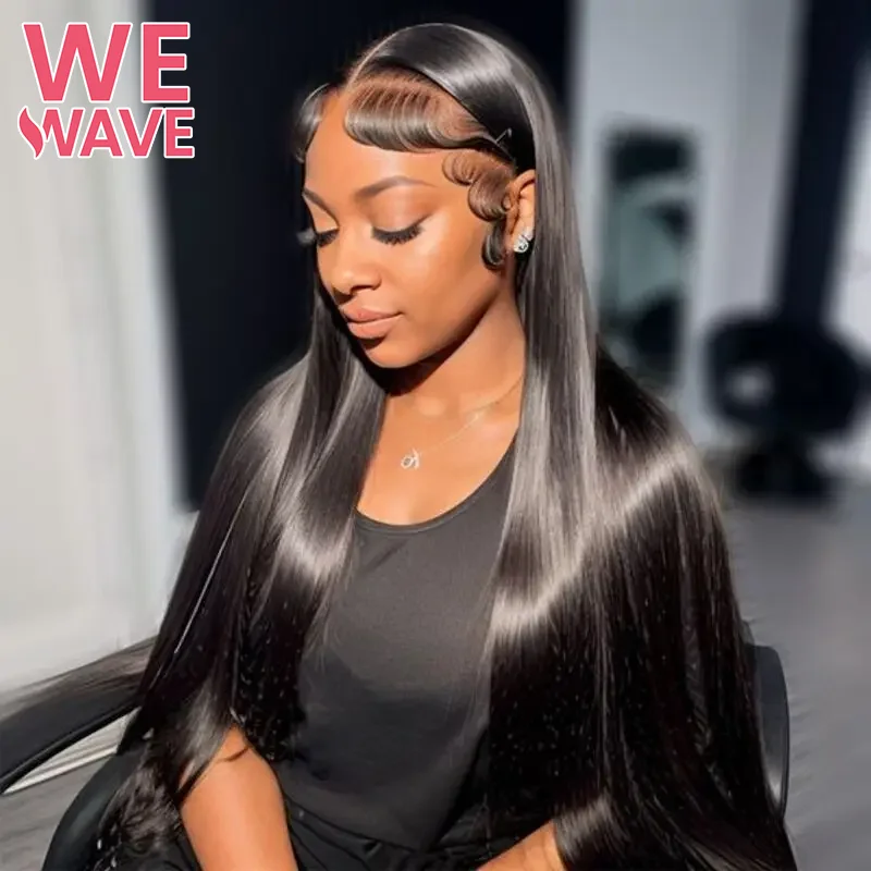 Wysoka gęstość Bone Straight Human Hair Hd Lace Frontal Wigs 30Inch 13x6 100% Brazylijski Wybór Dla Kobiet Tanie Na Sprzedaży Wyprzedaż