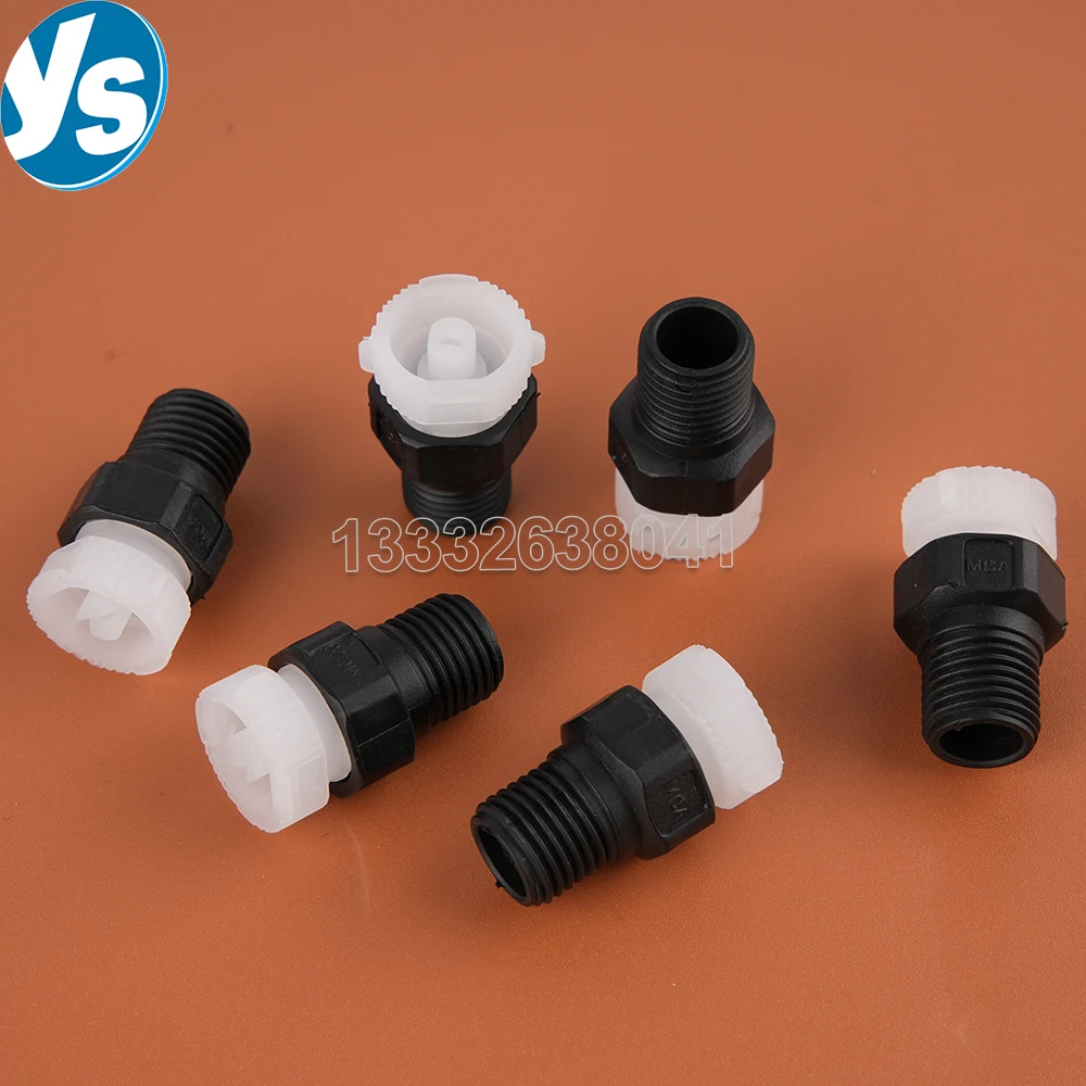 5PCS Plastic Flat Fan Spray Nozzle – Quick-Push Design for PCB Etching Machine & Developer Cleaning