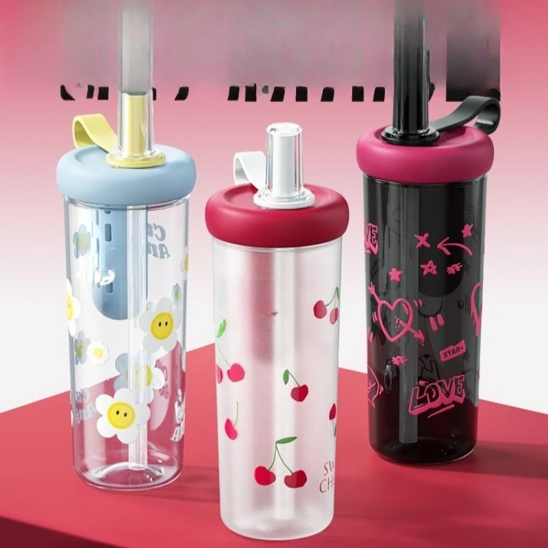 straw cup girls high value student large capacity water cup summer adult 2025 new portable cup