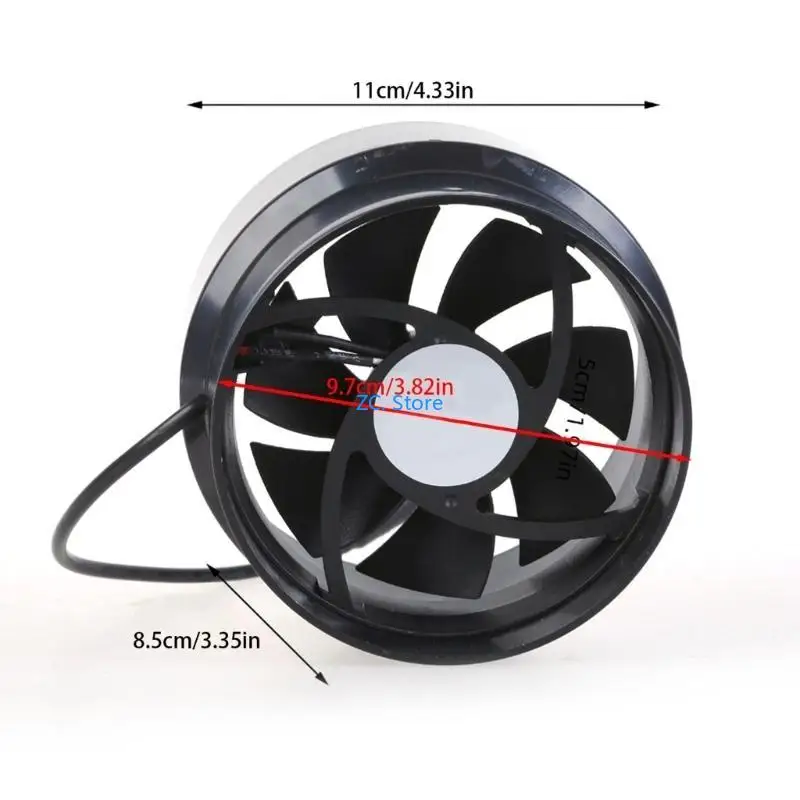 KXRC المتانة ABS مروحة منفاخ مضمنة 97 مم مروحة تهوية للقوارب ونظام تهوية المنزل المتنقل 12 فولت مروحة منخفضة الطاقة
