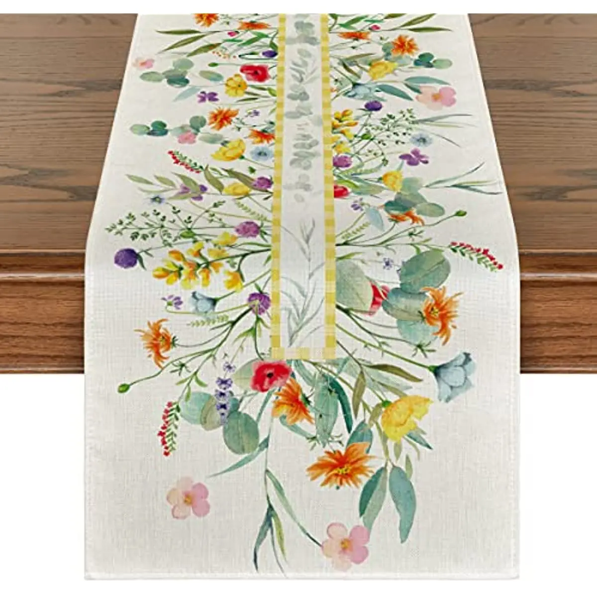 

Floral Linen Table Runners Thanksgiving Wedding Table Decoration for Kitchen Decor Home Party Table Runner Coffee Table Decor