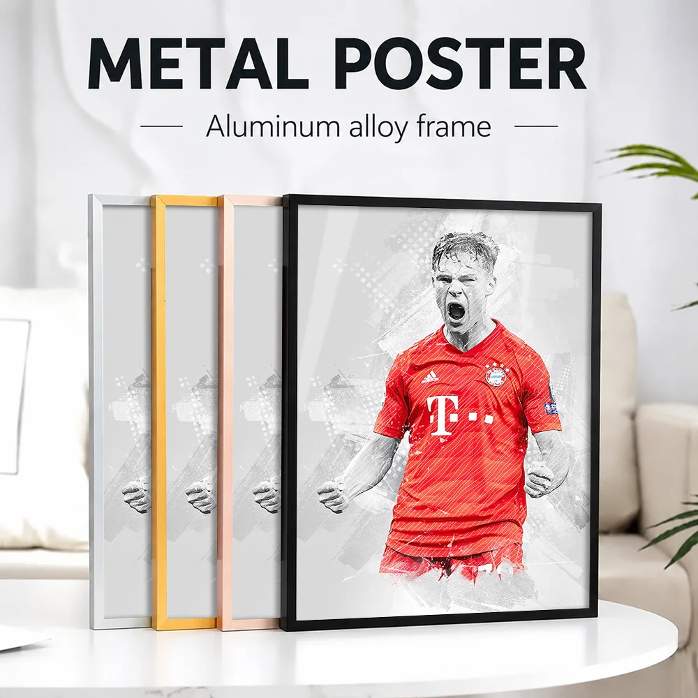 Joshua Kimmich Framed Aluminum Metal Poster Customized Photo Victory Celebration Style Wall Art For Sports Room Supporter Gift