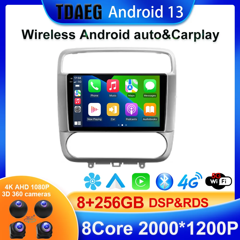 

8+256G For Honda Stream 1 2000 - 2006 Car Radio Multimedia Video Player Navigation stereo GPS Android 13 No 2din 2 din dvd