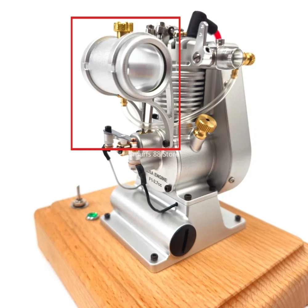 Parti monocilindrico raffreddate ad aria MUSA 2.7cc adatte per modello di motore a quattro tempi carburatore serbatoio carburante trasparente e staffa