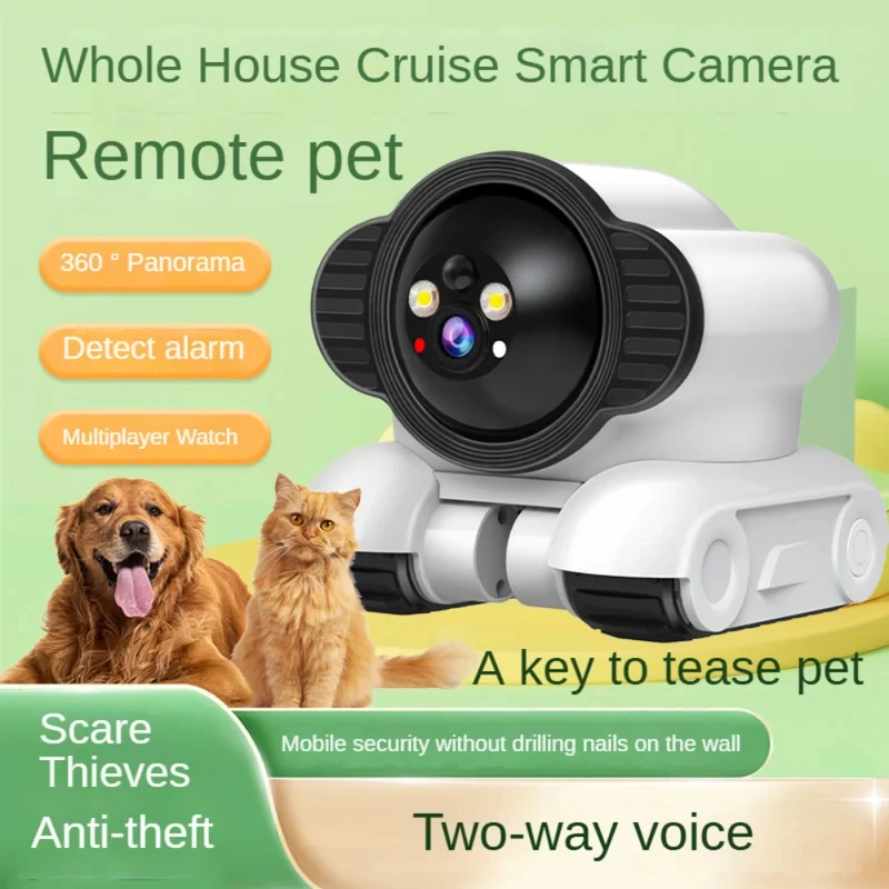 New 2026 Dual Lens 2K Wi-Fi Indoor Security Camera Camera For Baby/Elder/Dog/Pet With Phone App 2-Way Audio Baby Monitor Camera