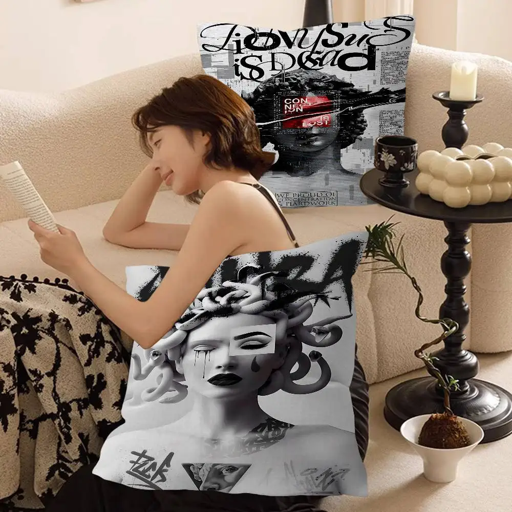 

Неоновая декоративная наволочка с дизайном Medusa Zues Thunder Maple, декоративная наволочка Happy Autumn Harvest, праздничная декоративная наволочка