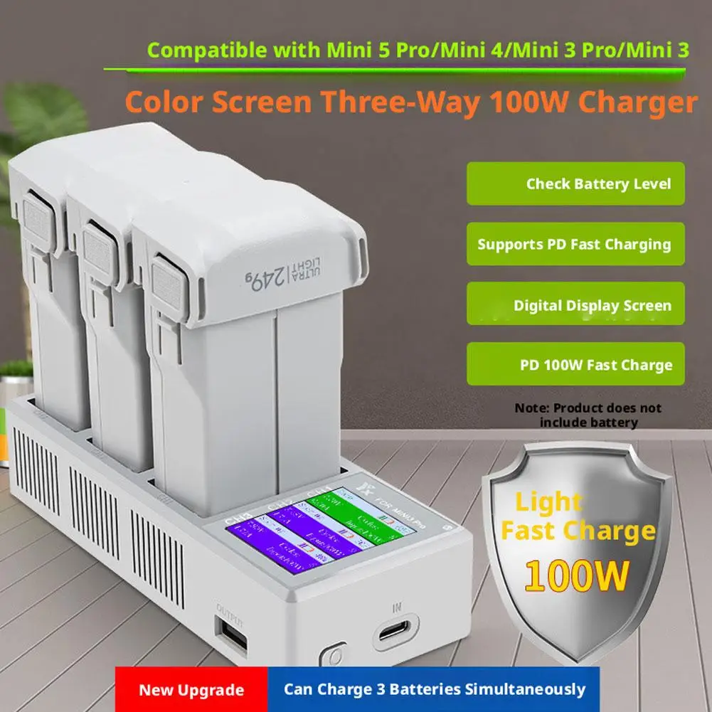 YX Multi-Battery Charging Butler Two-Way Manager DJI Mini 5 pro 4 3 pro Drone Accessories Battery Charger Charging Hub