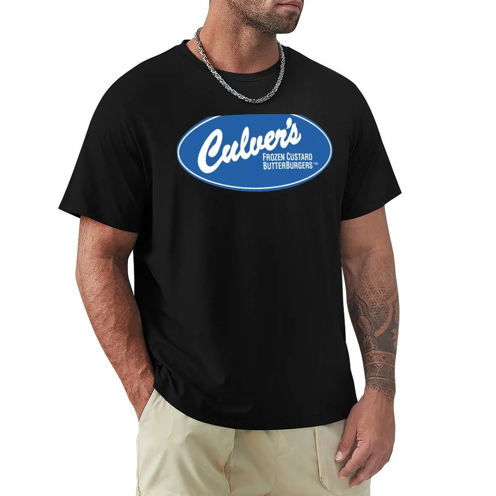 Culver&x27;s Logo 3 T-Shirt Athletic Quick Dry T-Shirt for Men
