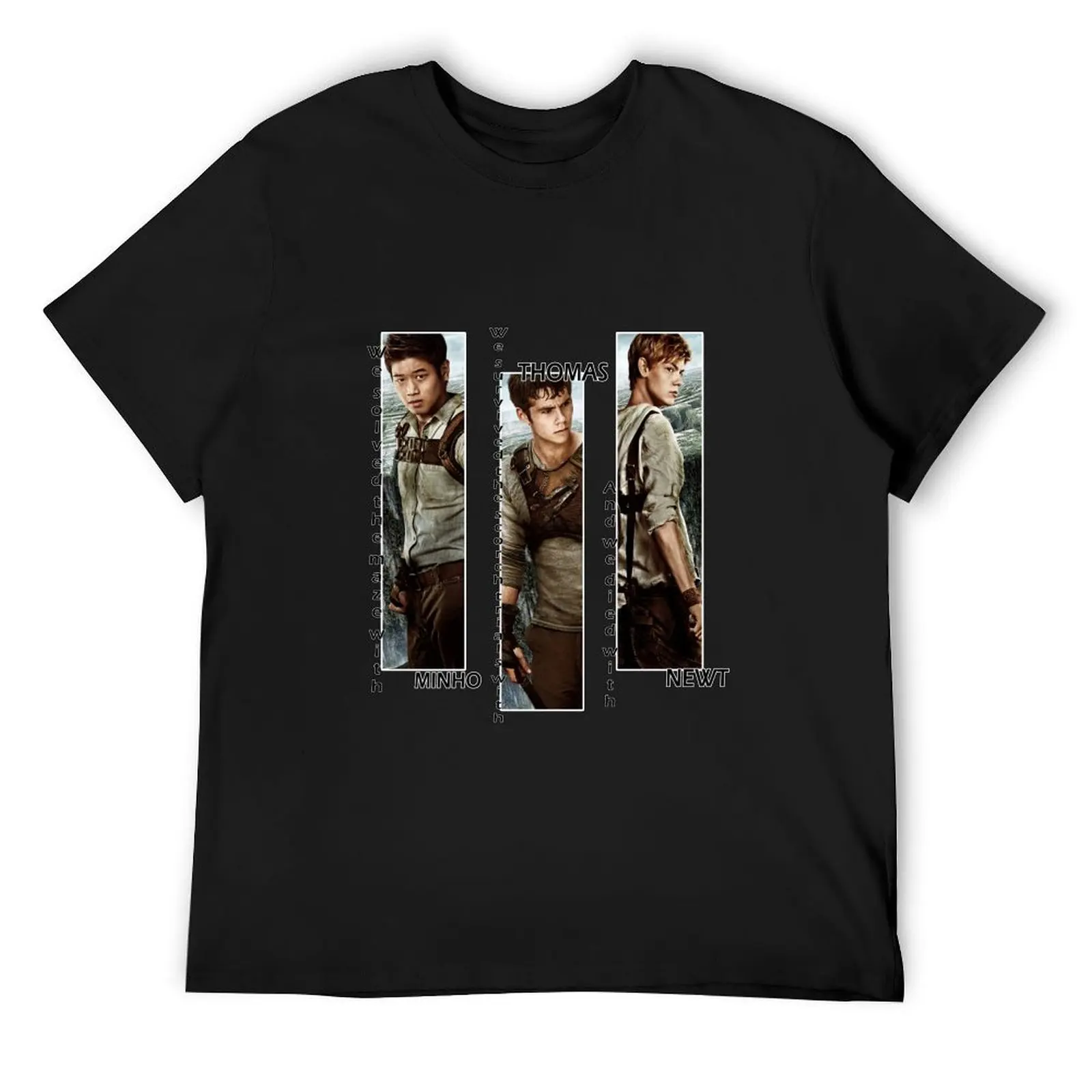 

Футболка Maze Runner-Minho, Thomas, Newt, забавные костюмы, футболки с рисунком рэпера, модные рубашки, мужская футболка
