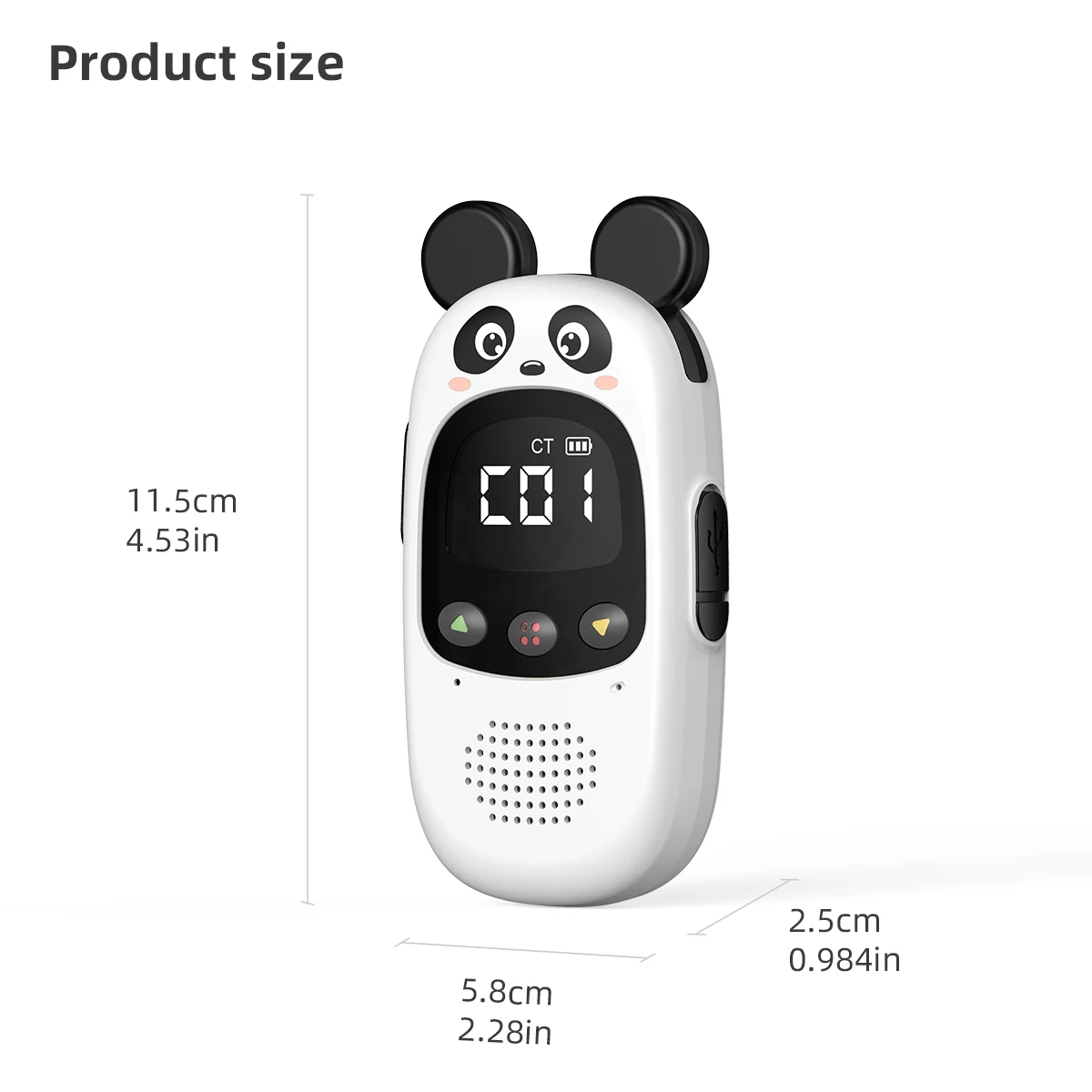 Cbbtwo walkie talkie crianças 1/2 pçs walkie-talkies presente para o miúdo bonito brinquedo portátil coelho ao ar livre de longo alcance sem fio 3km