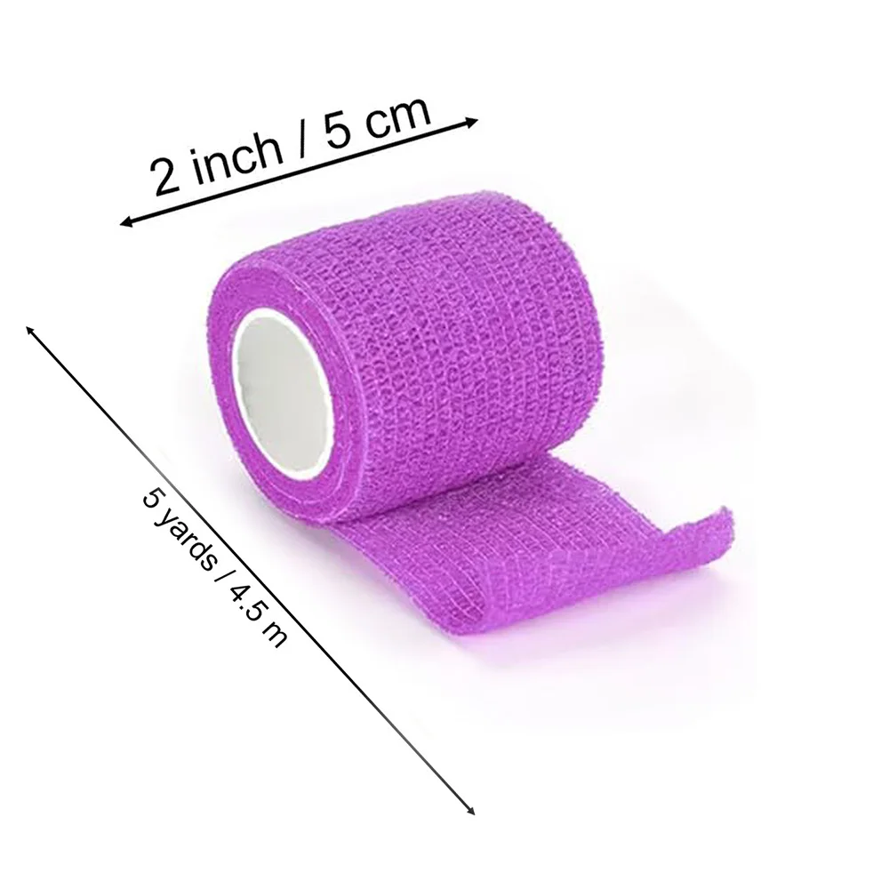 48/24/12/6/2PCS Purple Tattoo Grip Tapes Self-adhesive Elastic Wrap Tattoo Bandage Grip Cover Finger Protection Tattoo Accessory