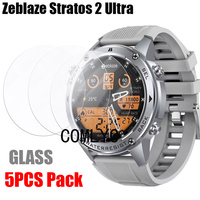 5pcs For Zeblaze Stratos 2 Ultra Glass Screen Protector Smart watch Tempered 9H 2.5D Film