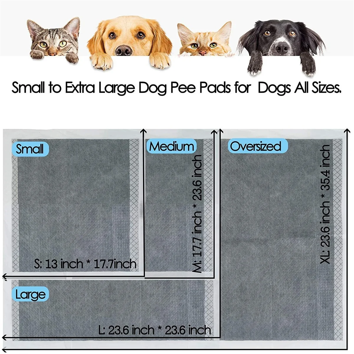 100/50/40/20 Stuks Absorberende Honden Luiers Wegwerp Puppy Training Plas Pads Snel Droog Bamboe Houtskool Oppervlak Mat Schoon Kussen