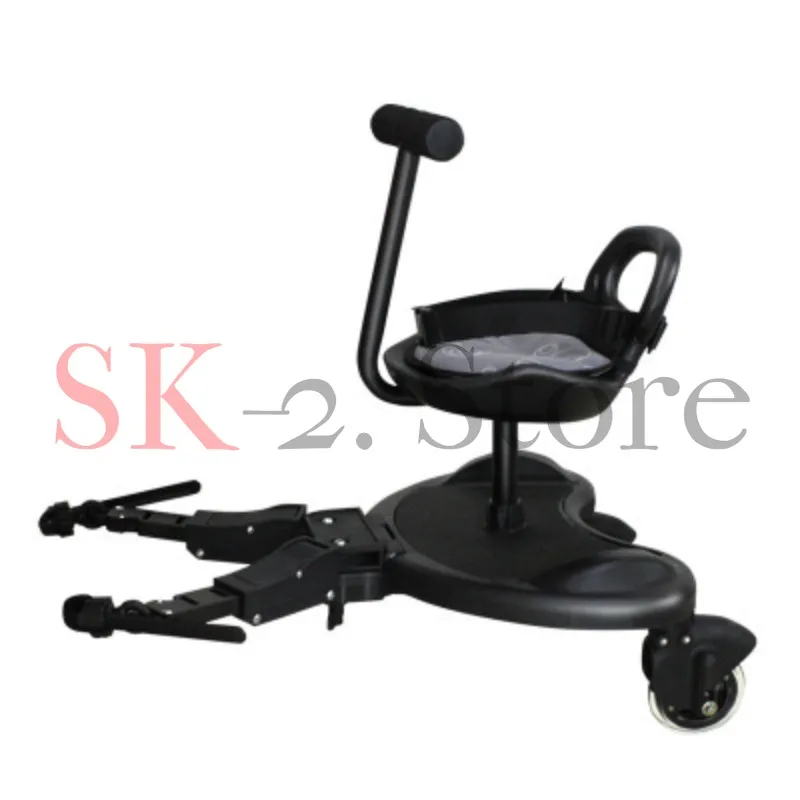 Plate auxiliary scooter with wheels, cart, rear trailer, tandem travel trailer