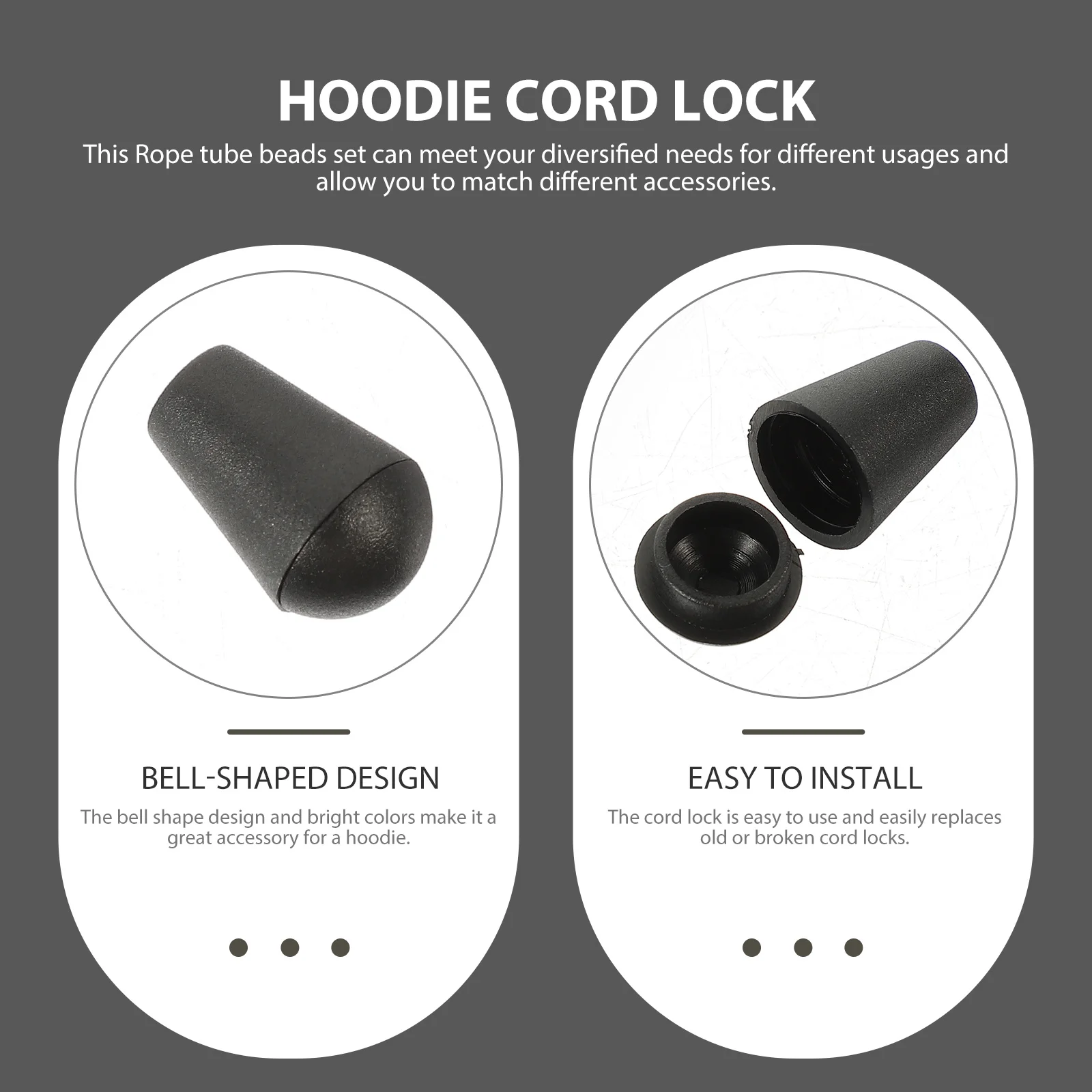 100Pcs Drawstring Rope Locks Multifunctional Plastic Buckle for Hoodie Sweater Clothing Accessories Tailor Shops