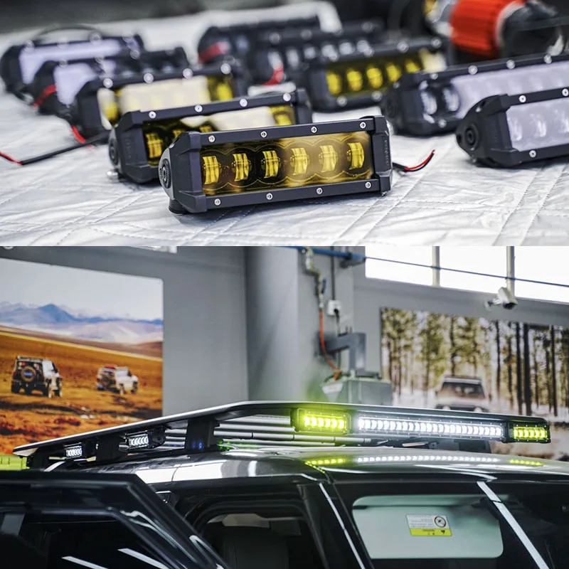 For Land Rover Defender 2020-2024 Roof Rack Light Mobile Lighthouse Top Lamp Rack Off-road Lights Car Accessories